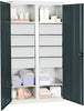 Werkzeugschrank STUMPF,  S2000 RAL 7035/7016 4 Wannenböden 6 Schubladen 200 mm