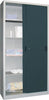 Schiebetürenschrank PAVOY,  B1000xT400xH1950 mm 4 Böden verzinkt RAL 7035/7016