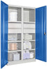 Schwerlastschrank PAVOY,  1950/630/1040 Drehg., mit Trennwand 6 Böden, 4 Schubladen