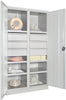 Schwerlastschrank PAVOY,  m.TürenB1040xT630xH1950 mm 6 FB, SL 6 x FH 175 mm RAL 7035 Mittelwand