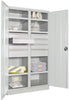 Schwerlastschrank PAVOY,  m.TürenB1040xT630xH1950 mm 6 FB, SL 6xFH 125,2x175mmRAL 7035 Mittelwand