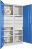 Heavy-duty cabinet, with partition wall, RAL 7035/RAL 5012