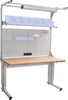 Grundtischkombi BEDRUNKA + HIRTH,  C-Fuß m. elektr. Höhenverstellung 1500x750x745-1195 Powerline