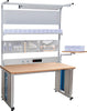 Grundtischkombi BEDRUNKA + HIRTH,  4-Fuß m. elektr. Höhenverstellung 1500x750x745-1195 Powerline