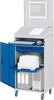 Computer-Schrank RAU,  B650xT520xH1895 mm RAL 7035/5010 mobil Gehäuse offen