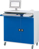 Computer-Schrank RAU,  B1100xT520xH1185 mm RAL 7035/5010 mobil ohne Monitorgehäuse