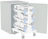 Schrank BEDRUNKA + HIRTH,  f. CNC-Wagen 705x736x1019 Stahlblech, Zylinder schloß
