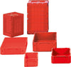 Transport-Stapelkasten LA-KA-PE,  B600xT400xH320 mm rot Auflast 700kg mit Griffloch LA-KA-PE