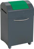 Wertstoffsammler STUMPF, Wertstoffbeh. 45 l grau/grün, 685x380x320mm stumpf