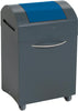 Wertstoffsammler STUMPF, Wertstoffbeh. 45 l grau/blau, 685x380x320mm