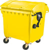 Müllcontainer NEUTRAL,  Kunststoff 1,1 cbm Runddeckel gelb