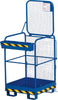 Arbeitskorb NEUTRAL,  Typ RAK-One 800x800x1900 mm Traglast 240 kg RAL 5010 enzianblau