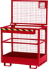 Arbeitskorb NEUTRAL,  Typ RAK 1200x800x1900 mm, Traglast 300 kg, RAL 3000 feuerrot