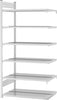 Anbauregal NEUTRAL,  zerlegt HKA 20610 DA, 6 Böden 2000x600x1000mm lichtgrau