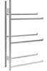 Grundregal NEUTRAL,  m.6 Traversen für Getränkekisten 1750x335x1010verz.