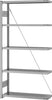 Anbauregal NEUTRAL,  Edelstahl 5 Böd. 2000x300x1000 mm