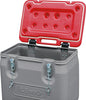 Mobil-Box CEMO,  170 l Box grau / Deckel rot