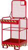 Arbeitskorb NEUTRAL,  Typ RAK-One 800x800x1900 mm Traglast 240 kg RAL 3000 feuerrot