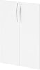 Drehtüren PRECITOOL,  mit Bogengriff Paar Türen 3OH Weiß Arbeitshöhe 68,5-81cm Türstärke = 1,6 cm