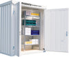 Großraumschrank FLADAFI® Einzelmodul PRECITOOL, FLADAFI Lagercontainer IC Pro 1100,isoliert, in RAL-Farbton mit Holzfussboden