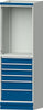 Modulschrank ANKE,  Modell 3007 B715xT720xH2200mm RAL 7035/5012 6 Schubladen