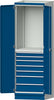 Modulschrank ANKE,  Modell 3005 B715xT720xH2200mm RAL 7035/5012 7 Schubladen