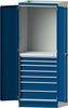 Modulschrank ANKE,  Modell 3005 B865xT720xH2200mm RAL 7035/5012 7 Schubladen