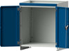 Aufsatzschrank ANKE,  leer B715 x T720 x H800 mm RAL 7035/5012 mit Türen
