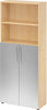 Regal PRECITOOL,  5OH, 3OH K: Ahorn / F: Silber 80x34,6x188 cm (BxTxH) Türen unten BM 4770