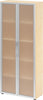 Glastürenschrank PRECITOOL,  , 5 OH K: Ahorn/F:Rahm. Silb./MG80x34,9x188 cm (BxTxH) 4200 BM
