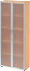 Glastürenschrank PRECITOOL,  , 5 OH K: Buche/F:Rahm. Silb./MG80x34,9x188 cm (BxTxH) 4200 BM
