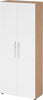 Schrank PRECITOOL,  4100 BM, 5 OH K: Nussbaum / F: Weiß 80x34,6x188 cm (BxTxH)