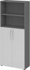 Regal PRECITOOL,  5OH, 3OH K: Graphit / F: Grau 80x34,6x188 cm (BxTxH) Türen unten BM 4770