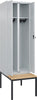 Garderobenschrank CP,  B600xT815xH2120 Korpus RAL 7035 LichtgrauTüren RAL 7035 Lichtgrau