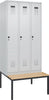 Spind CP,  Evolo PLUS 3 Abteile H2120xB900xT815mm RAL7035/RAL7035 /P1G/7021
