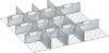Schlitz/Trennwand-Set LISTA,  für FH 100/125 mm 27x27E 14-teilig LISTA