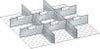Schlitz/Trennwand-Set LISTA,  für FH 75 mm 27x27 E 8-teilig LISTA