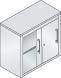 Schiebetüren-Beistellschrank C+P, Schiebetürschr.7035/7035 720x800x400mm CP