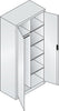Flügeltürenschrank C+P,  B930xT500xH1950 mm RAL 7035, 4 Fachböden mit Trennwand CP
