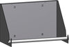 Halter PRECITOOL,  für Papierrollen passend f. Lochwände Lochung 10X10 mm RAL 7019Rollenbreite bis 386 mm