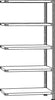Reifenregal SCHULTE,  B1150xT400xH2000 mm Anbaufeld 3 Lagerebenen vzk Fachlast 150kg